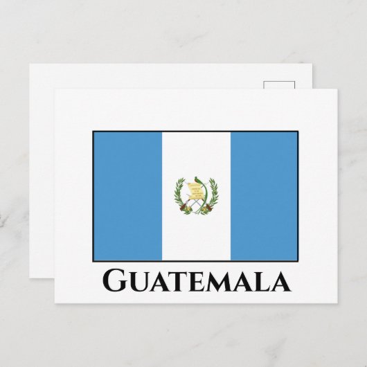 Carte Postale Drapeau du Guatemala (Devant / Derrière)
