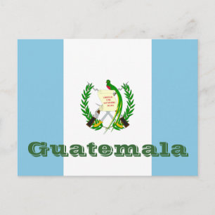 Carte Postale Drapeau du Guatemala