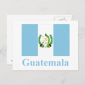 Carte Postale Drapeau du Guatemala avec nom (Devant / Derrière)