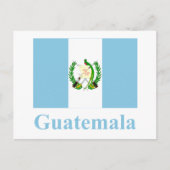 Carte Postale Drapeau du Guatemala avec nom (Devant)