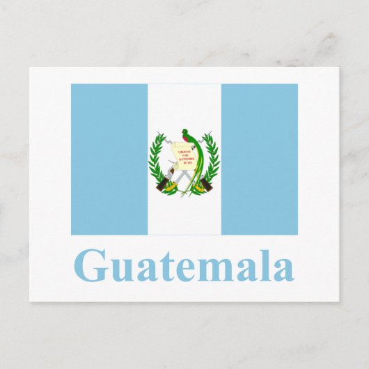 Carte Postale Drapeau du Guatemala avec nom (Devant)