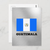 Carte Postale drapeau du Guatemala, étiqueté (Devant / Derrière)