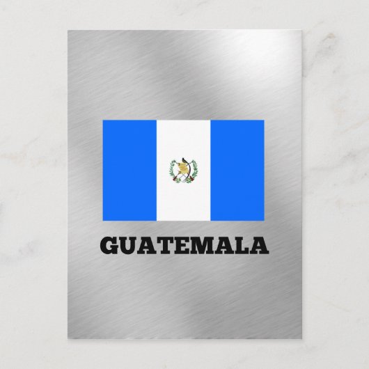 Carte Postale drapeau du Guatemala, étiqueté (Devant)