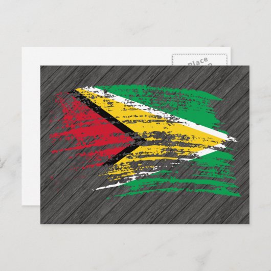 Carte Postale Drapeau du Guyana cool (Devant / Derrière)