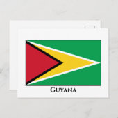 Carte Postale Drapeau du Guyana (Guyana) (Devant / Derrière)