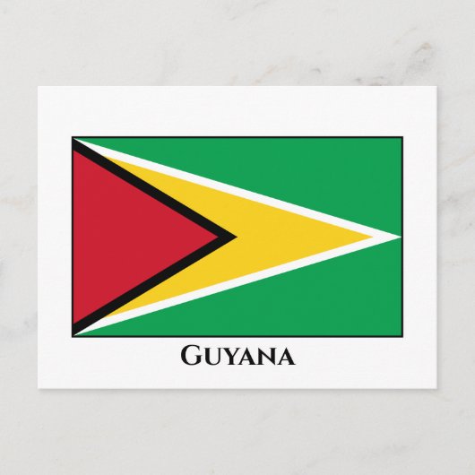 Carte Postale Drapeau du Guyana (Guyana) (Devant)