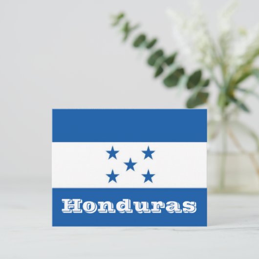 Carte Postale Drapeau du Honduras (Debout devant)