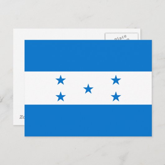 Carte Postale Drapeau du Honduras (Devant / Derrière)
