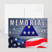 Carte Postale Drapeau du jour commémoratif "Nous nous souvenons" (Devant / Derrière)