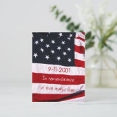 Carte Postale drapeau du jour des patriotes 9-11 (Debout devant)