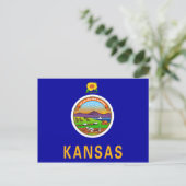 Carte Postale Drapeau du Kansas (Debout devant)
