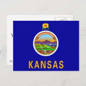 Carte Postale Drapeau du Kansas (Devant / Derrière)