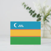 Carte Postale Drapeau du Karakalpakstan (Debout devant)