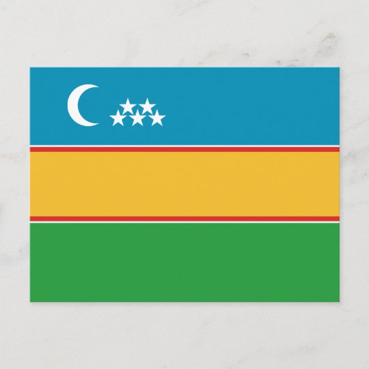 Carte Postale Drapeau du Karakalpakstan (Devant)