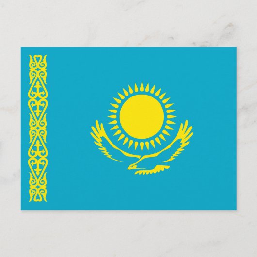 Carte Postale Drapeau du Kazakhstan (Devant)