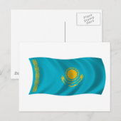 Carte Postale Drapeau du Kazakhstan (Devant / Derrière)