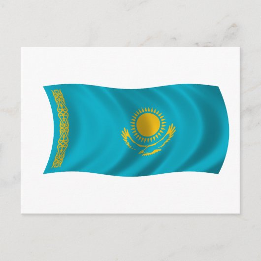 Carte Postale Drapeau du Kazakhstan (Devant)