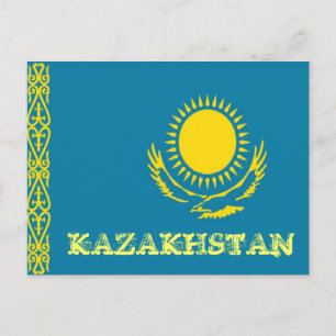 Carte Postale Drapeau du Kazakhstan