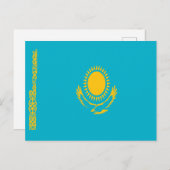 Carte Postale Drapeau du Kazakhstan (Devant / Derrière)