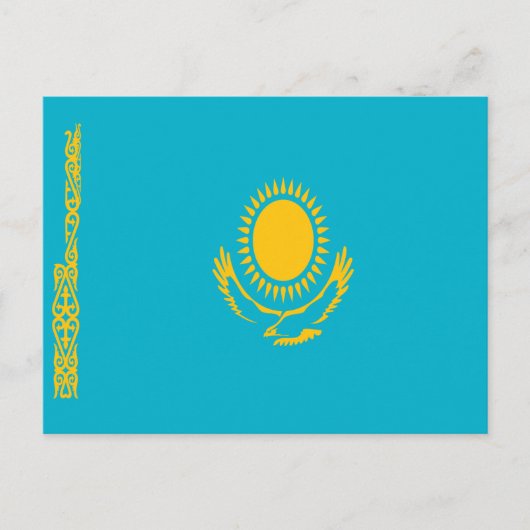 Carte Postale Drapeau du Kazakhstan (Devant)