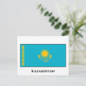 Carte Postale Drapeau du Kazakhstan (Debout devant)