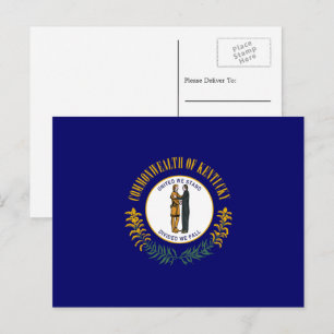 Carte Postale Drapeau du Kentuckian, Drapeau du Kentucky