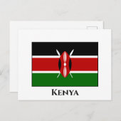 Carte Postale Drapeau du Kenya (Devant / Derrière)