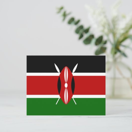 Carte Postale Drapeau du Kenya (Debout devant)
