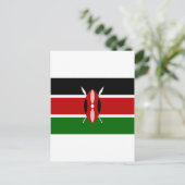 Carte Postale Drapeau du Kenya (Debout devant)