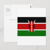Carte Postale Drapeau du Kenya (Devant / Derrière)