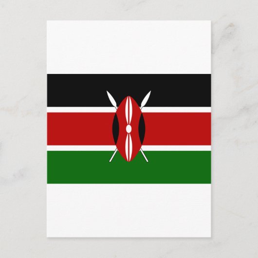 Carte Postale Drapeau du Kenya (Devant)