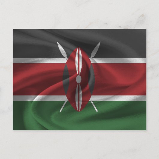 Carte Postale Drapeau du Kenya (Devant)