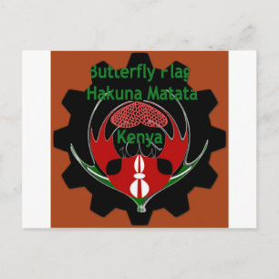 Carte Postale Drapeau du Kenya - Hakuna Matata Patriotic
