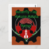 Carte Postale Drapeau du Kenya - Hakuna Matata Patriotic (Devant / Derrière)