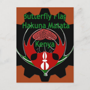 Carte Postale Drapeau du Kenya - Hakuna Matata Patriotic
