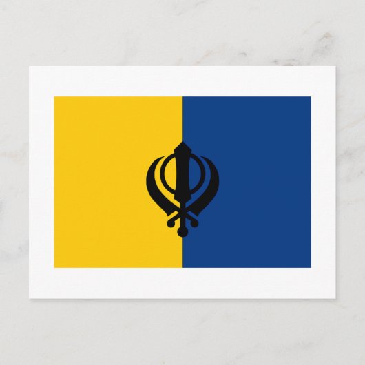Carte Postale Drapeau du Khalistan (Devant)