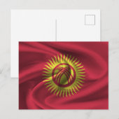 Carte Postale Drapeau du Kirghizistan (Devant / Derrière)