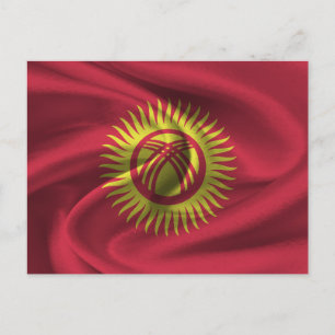 Carte Postale Drapeau du Kirghizistan