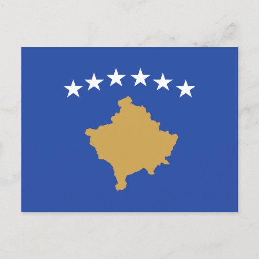 Carte Postale Drapeau du Kosovo (Devant)