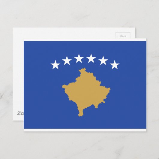 Carte Postale Drapeau_du_Kosovo (Devant / Derrière)
