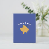 Carte Postale drapeau du Kosovo (Debout devant)