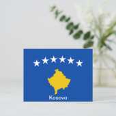 Carte Postale Drapeau du Kosovo (Debout devant)