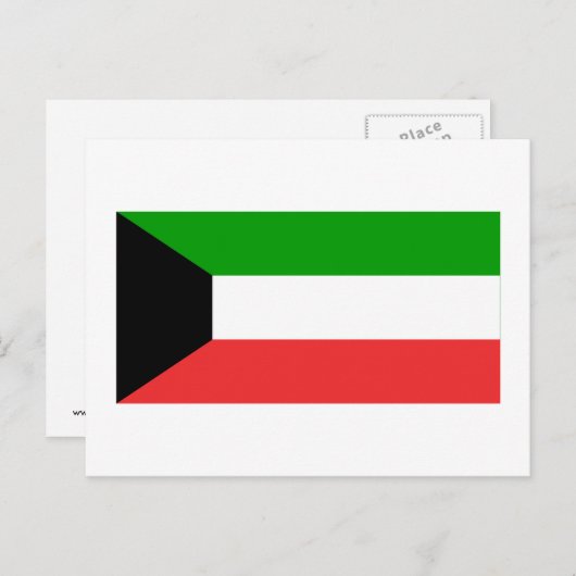 Carte Postale Drapeau du Koweït (Devant / Derrière)
