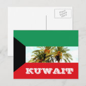 Carte Postale Drapeau du Koweït (Devant / Derrière)