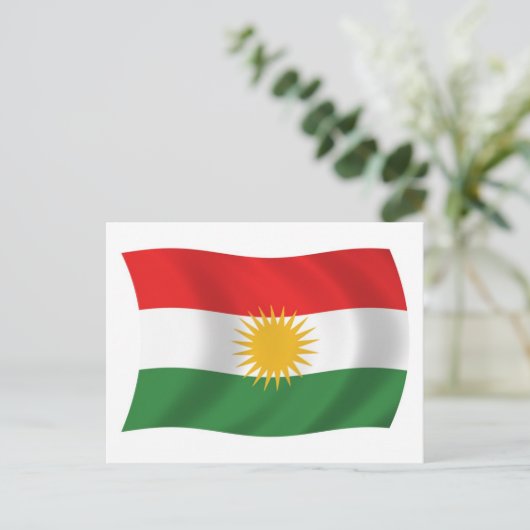 Carte postale Drapeau du Kurdistan (Debout devant)
