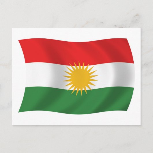 Carte postale Drapeau du Kurdistan (Devant)