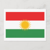 Carte Postale Drapeau du Kurdistan (Devant)