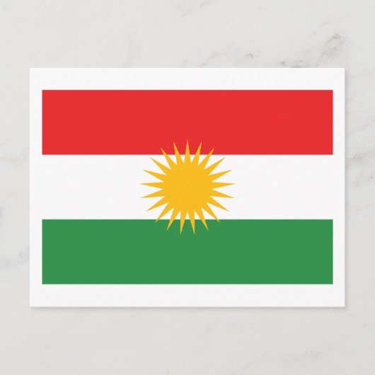 Carte Postale Drapeau du Kurdistan (Devant)