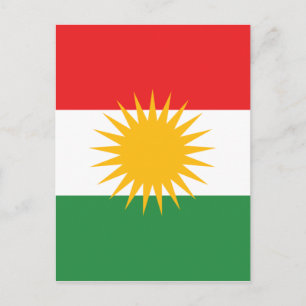 Carte Postale Drapeau du Kurdistan (Alay Kurdistan ou Alaya Reng