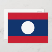 Carte Postale Drapeau du Laos (Devant / Derrière)